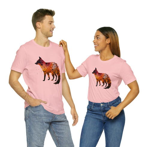 Autumn Fox Silhouette - Short Sleeve Tee